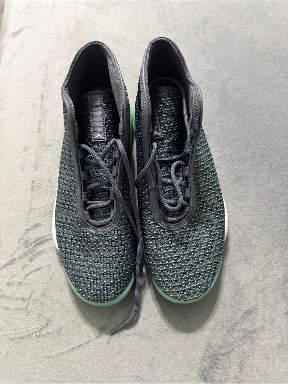 Jordan Men's Lightweight Knit Training Sneakers in Black and Green